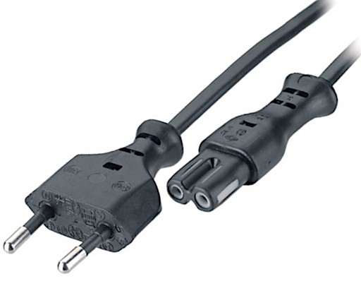 [87370] Euro Netkabel, 8-tal-stik, 1,8m, sort