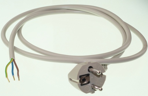 [87372] Schuko Netledning 3x0,75mm. 1,5m. Grå 7032