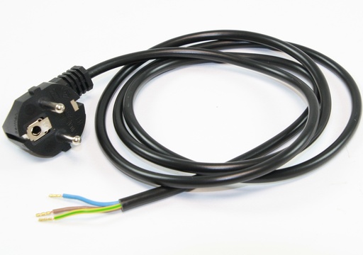 [87373] Schuko Netledning 3x0,75mm. 1,5m. Sort Bulk
