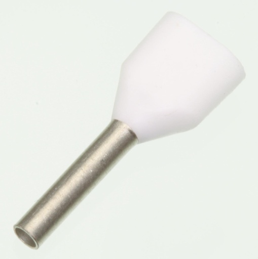 [87557] Terminalrør for 2x0,50mm² Hvid