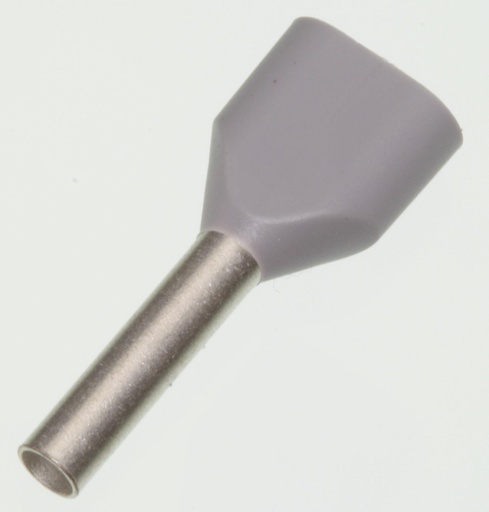 [87558] Terminalrør for 2x0,75mm² Grå