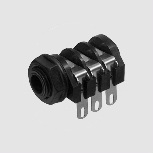 [87706] Jack Sockets 6,3mm Stereo Solder med 3 afbrydere