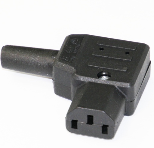 [87815] IEC Strømstik C13, vinkel, hun