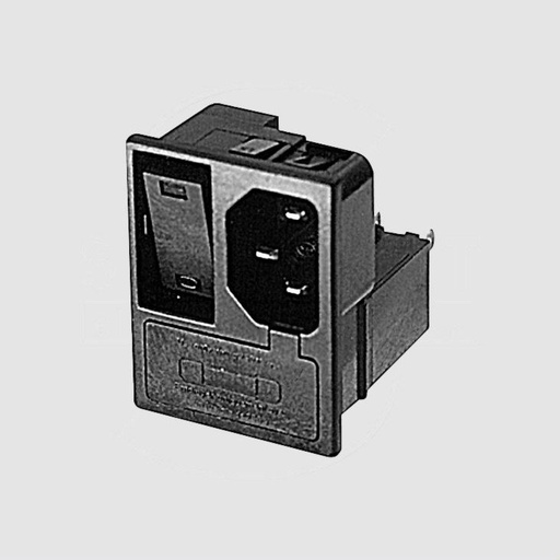 [87825] IEC C14 Power Connector Switch, 2xFuseholder