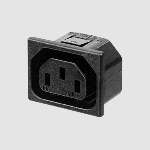 [87828] IEC C13 Power Jack, Snap-In