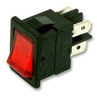 [88421] Vippeafbryder 2xON/OFF 10A med RØD lys