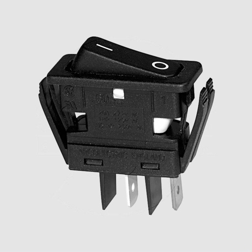 [88433] Vippeafbryder 1-pol ON/OFF med  SORT -o tast