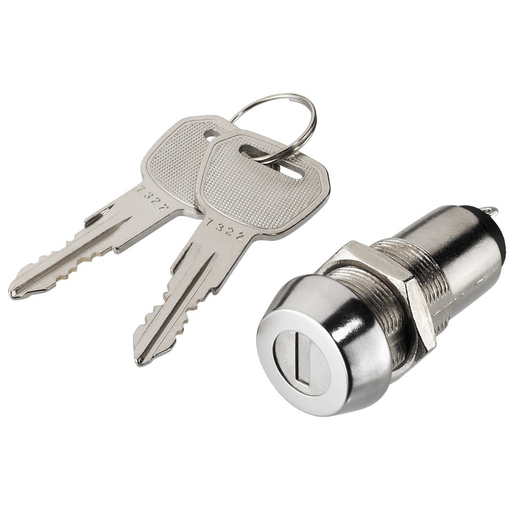 [88468] Key Switch 150V/3A. Nøgle ud i 2 positioner