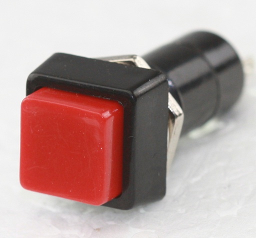 [88528] Momentary Switch 125V 3A Red OFF-(ON)