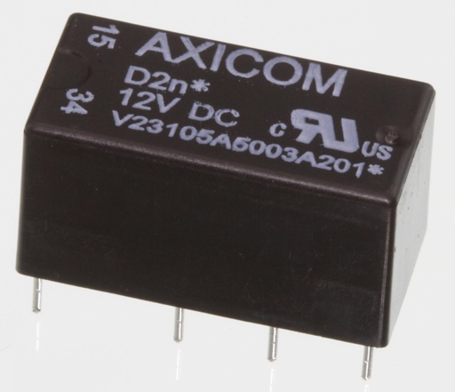 [88720] Axicom Relæ12V/150mW/960R/DPDT/2xSkifte/2A-250VAC
