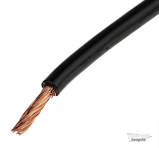 [90382] Prøveledning, PVC, 1mm², sort