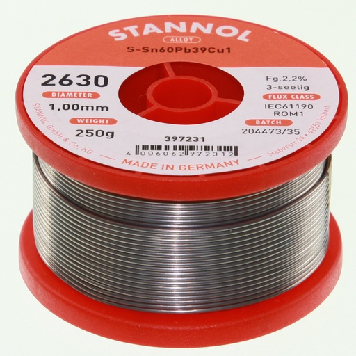 [90806] Loddetin spec 2630 2,2% 1,0mm 250g/ 397231