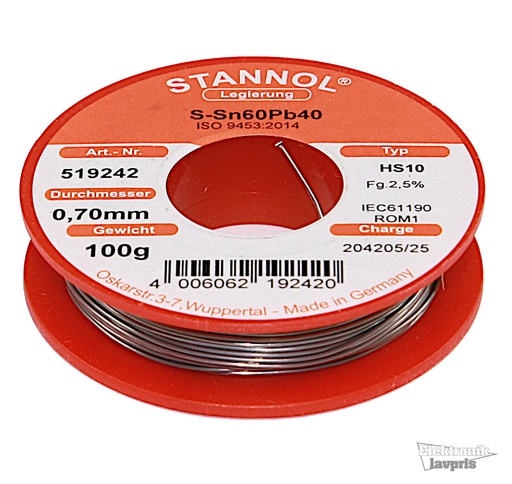 [90809] Loddetin Blyholdig  0,7mm 100g