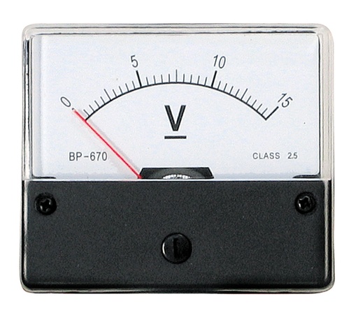 [91315] Indbygningsinstrument 0-15V DC