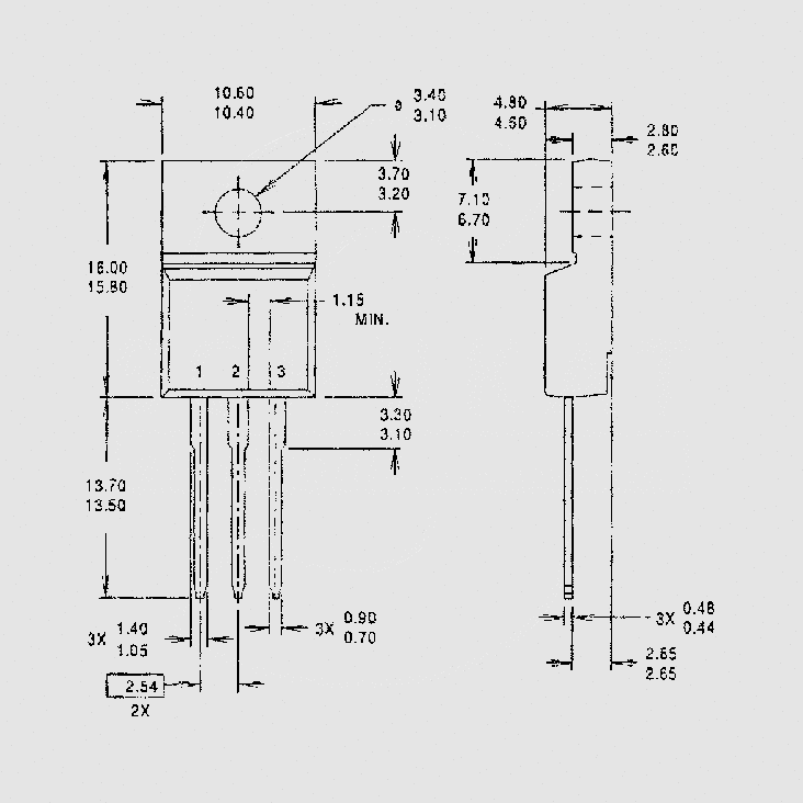 [92087] N-Ch 400V 5,4A 40W 0,55R TO220-Fullpak