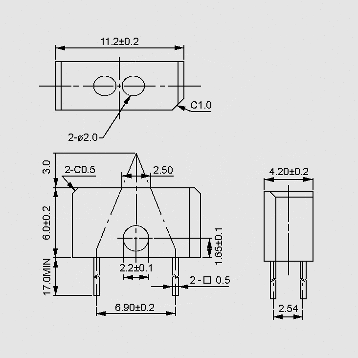 [92385] Photointerr. Refl. 3,0mm PCB-Mt