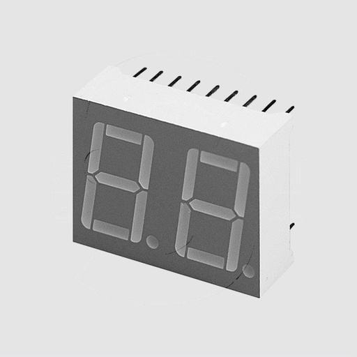 [92412] 2Dig 7Seg 14,22mm CA Red LowCur 1,6mcd