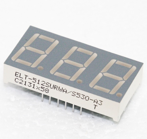 [92420] 3Dig 7Seg 14,22mm CA Red LowCur 3,5mcd