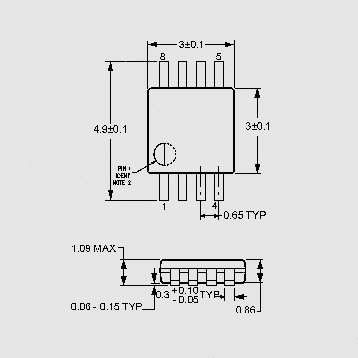 [92570] LDO U-Reg +3,3V 0,3A MSOP8