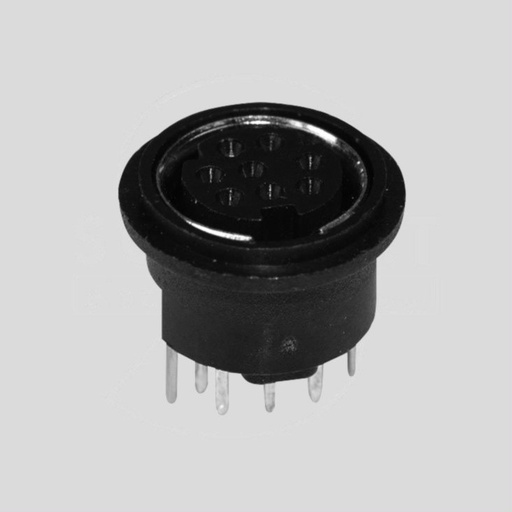 [93083] Mini-DIN Panel Sockets 180° 6-Pole