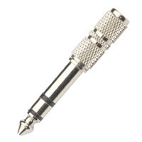 [94487] 6,3mm. Stereo Han - 3,5mm. Stereo Hun Adapter Metal