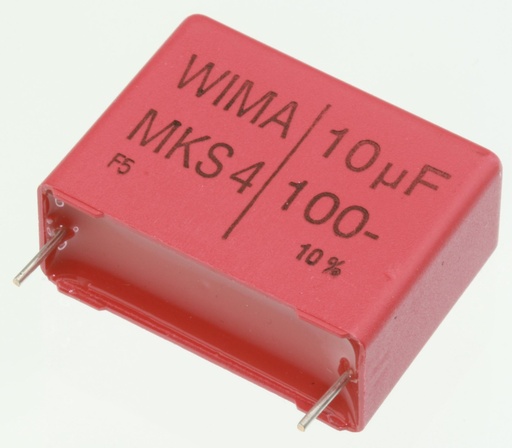 [102703] MKT Capacitor 10uF 100V 10% P27,5
