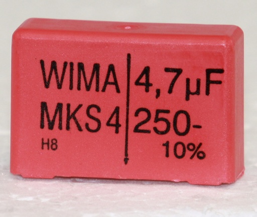 [102729] MKT Capacitor 4,7uF 250V 10% P27,5