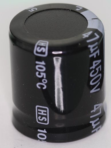 [102950] El-Capacitor 47µF/450V-P10-22x25mm