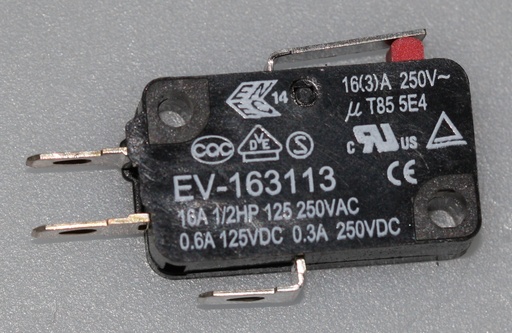 [103703] Microswitch Short Lever 250V 16A 400gf