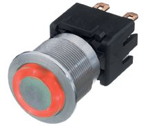 [103714] Trykafbryder 2-pol ON/ON Ring Red MSM22SSR-RT