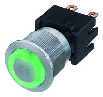 [103715] Trykafbryder 2-pol ON/ON Ring Green MSM22SSR-GN