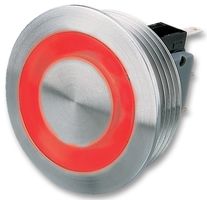 [103730] Metal Switch SPDT 250V 3A Red Ring Momentan MSM30SR-RT