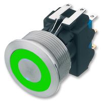 [103745] Switch 2xU 250V 5A Ring Green Momentan MSM19TDR-GN