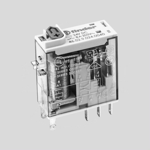 [103926] Ind.Relay 2xU 8A 24VAC 320R 46.52.8.024.0040