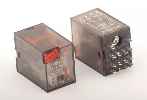 [103953] Ind. Relay 4PDT 5A 230VAC 13,6k LED Red