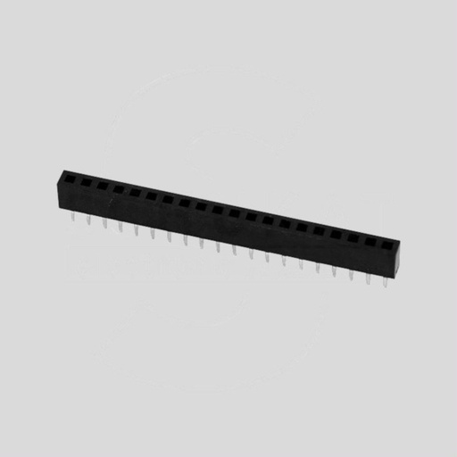[104198] Female Header 1R Straight 1x10-Pole Au