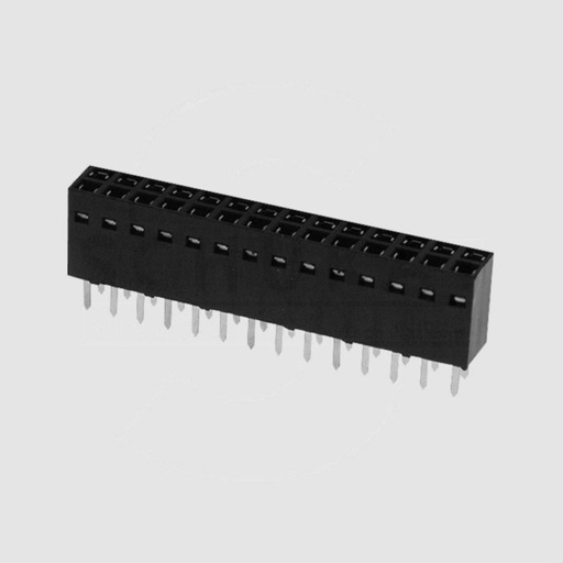 [104228] Female Header 2R Straight 2x10-Pole Sn