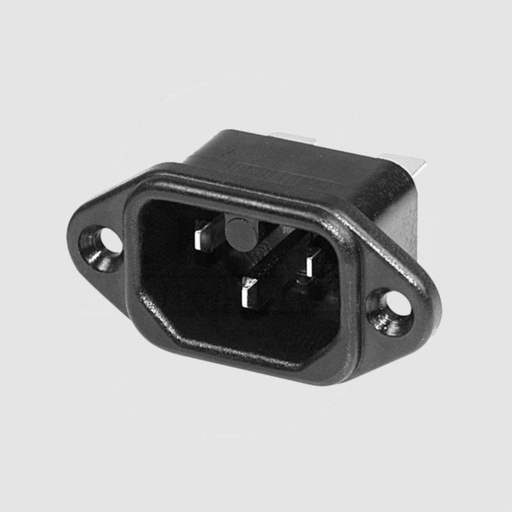 [104360] IEC C14 Power Connector, Spacing=36mm, 6,3mm