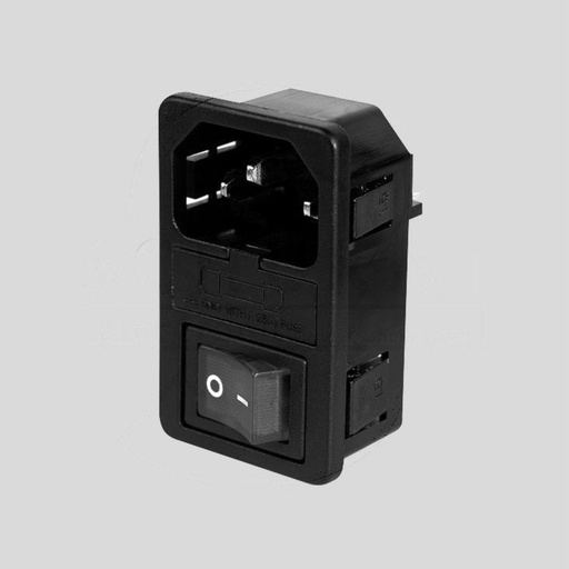 [104368] IEC C14 Power Connector Switch,red,illu,1xFu