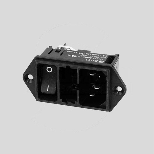 [104369] IEC C14 Power Connector Switch, 2xFuse