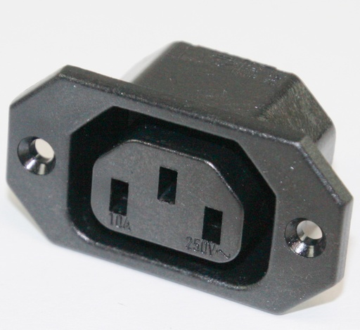 [104379] IEC C13 Power Jack, Spacing=40mm 6,3mm