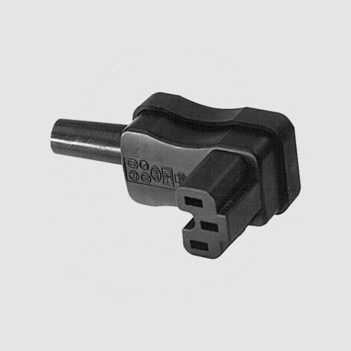 [104384] IEC Power Connector C15A, Angled