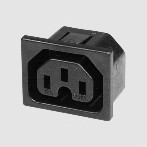 [104387] IEC C15 Power Jack, Snap-In