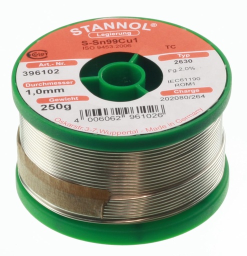 [106357] Loddetin Blyfri 2% 1,0mm 250g/396102