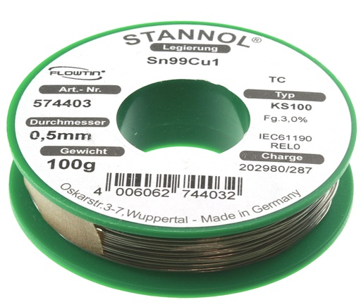 [106385] Loddetin Blyfri 0,5mm 3% 100g/574403