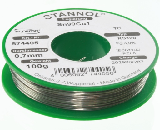 [106388] KS100 TC Flowtin 3% 0,7mm 100g/574405