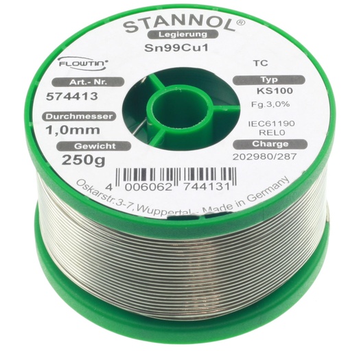 [106392] Loddetin Blyfri 3% 1,0mm 250g/574413