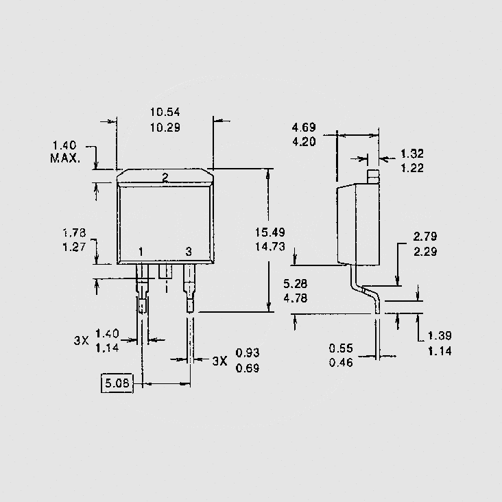 [107013] SMD Si-Rectifier 1200V 30A D&sup2;Pak