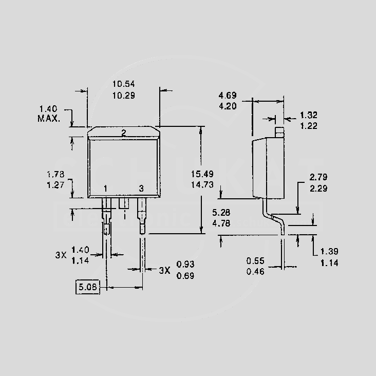 [107050] SMD Super Fast Diode 200V 16A(2x8) D&sup2;Pak