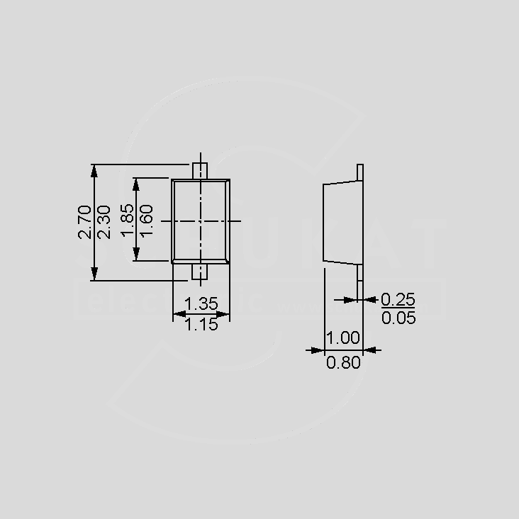 [107086] SMD Schottky 30V 0,2A SOD323F